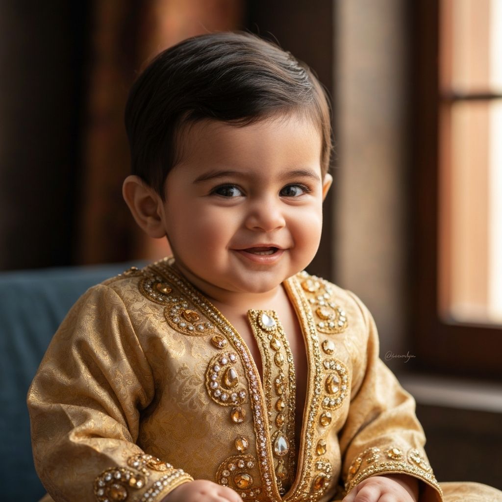 أمير صغير بزي ملكي